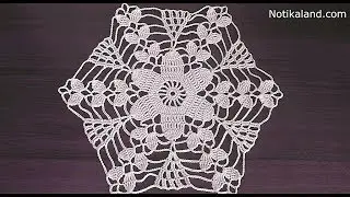 Crochet motif patterns Crochet motif tablecloth Part 1