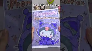 $100 Kuromi Blind Bag💜#papercraft #diy #iphone #craft #blindbag #sanrio #cute #サンリオ #산리오 #asmr