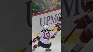 Jason Zucker Puts Huge Hit On Brendan Smith (Devils vs Penguins) #shorts #nhl #hockey