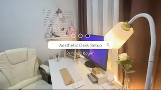 Aesthetic Desk Setup | Standing Desk, Shopee haul, Organizing ✨