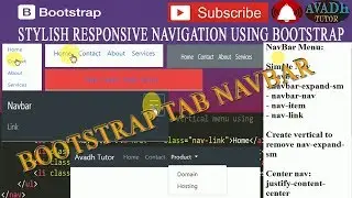 how to create stylish navigation  menu using bootstrap || bootstrap 4 tutorial