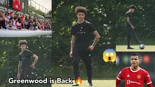 Mason Greenwood training for the first time since !! Looks totally different as Manchester United...