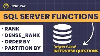 RANK vs DENSE_RANK Window Function in SQL Server| Important Interview Questions