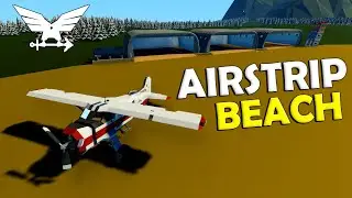 NEW: Airstrip Beach With Hangars!  -  Stormworks Gameplay