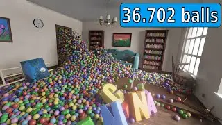 Balls in the room, Blender Eevee animation, rigid body simulation, physics