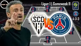 PARIS SAINT GERMAIN POTENTIAL STARTING LINEUP VS ANGERS | LIGUE 1 2024 | GAMEWEEK 11