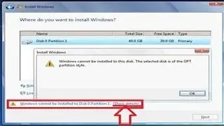 GPT partitian type problem  |GPT|MBR| EFI mode | Legacy mode| can't install windows
