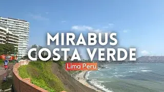 MIRABUS Costa Verde Panoramic BUS | Miraflores San Isidro Barranco Chorrillos | Driving Lima Peru 4K