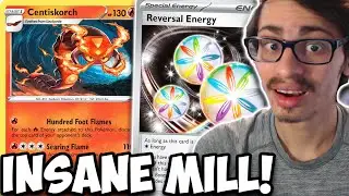 MILL 15+ Cards In 1 Turn! Insane Centiskorch Reversal Energy Deck Paldea Evolved PTCGL