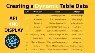 React Dynamic Table #react #table #datatable #reactjstutorial