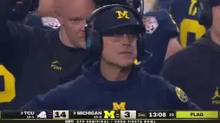Michigan Fumbles on the 1 Yard Line | TCU vs Michigan | 2022 Fiesta Bowl