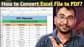 How to Convert Excel File in to PDF // Convert Excel to PDF