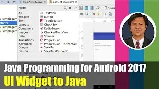 Java Programming for Android: UI Widget to Java (findViewById, R.java)