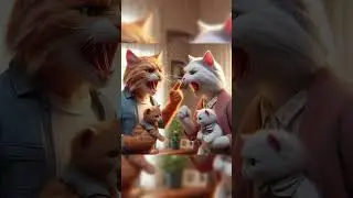 Endless Fight of Cat Couple...💔 | Cat story 🐱 #cat #cute #aicat