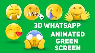 3D Whatsapp Emoji Animated Green Screen | Graphics & Animation