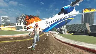 Giant Aeroplane Crash in Indian Bike Driving 3D