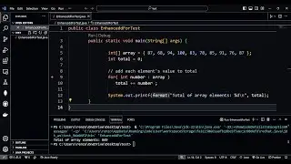 Using the enhanced for statement to total integers in an array - Java