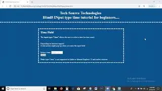 Html5 Input type time | Html5 Input type = 