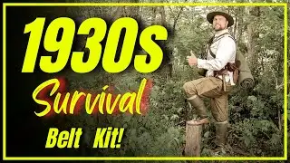 Vintage 1930s Leather Belt Survival Kit: Exploring Antique Gear with Sam Brown Belt!