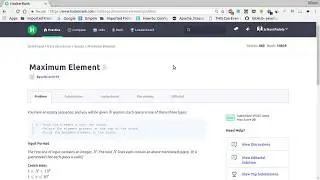 HackerRank | Maximum Element Solution