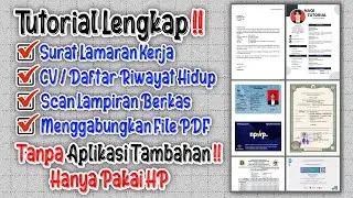 [PANDUAN LENGKAP] ❗ Cara Membuat CV Lamaran Kerja PDF Lengkap di HP tanpa Aplikasi Tambahan - 2024