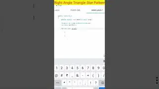 Right Angle Triangle Pattern Coding 