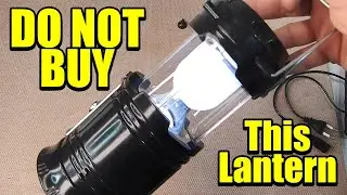 Collapsible Solar LED Camping Lantern + torch and a USB charger, a quick look and teardown. QLTD