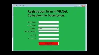 How to create a Registration /Sign Up form in VB.Net