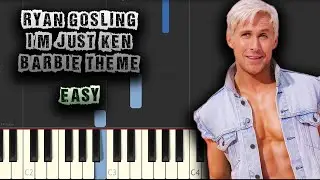 Ryan Gosling - I'm Just Ken - Barbie Theme - EASY - [Piano Tutorial] (Download MIDI + PDF Scores)