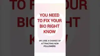 🚨 Alert Fix Your Bio Right Now or Lose Every Single Follower #instagramtips #socialmediatips