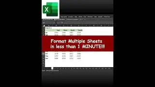 Format multiple sheets is less than a minute! 