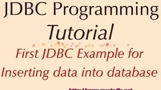 First JDBC Example for Inserting data into database