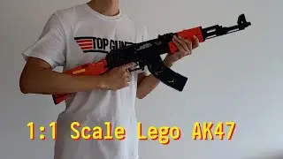 Lego AK47 The First semi/full auto switch brickshooting 1:1 scale Lego AK47