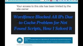 Wordfence Blocked All IPs Due to Cache Problem for Not Found Scripts, How I Solved It