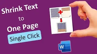 How to Shrink All Text to Fit on One Page in MS Word Document | How to Fit Text on One Page in Word