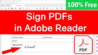 How To Sign PDFs in Adobe Acrobat Reader | How To Add Signature in PDF | How To Sign a PDF Document