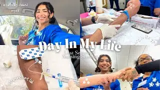 Day In My Life *as a nursing student* | 5 hour lab, learning how to insert IVs, and more!