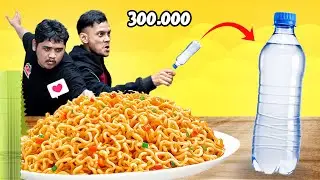 BOTTLE FLIP FOOD CHALLENGE! YANG MENANG DAPAT 300 RIBU