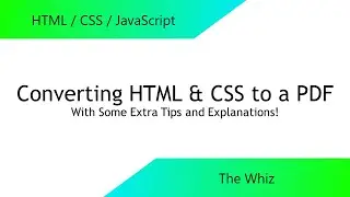 Converting HTML & CSS to PDF