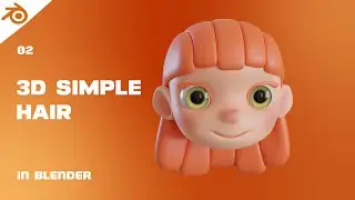 3D Character Simple Hair | Blender Tutorial for Beginners [RealTime]