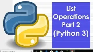 Lists operations in Python ( Python 3 )