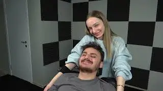 💈 ASMR Beautiful Lady Head Massage, Face Massage, Body Massage💈
