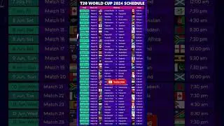 ICC T20 World Cup 2024 Schedule | T20 World Cup 2024 Schedule #t20worldcup2024schedule