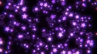 【4k】＊Night Sky Background Background with Fluffy LightPurple Stars＊【With BGM】