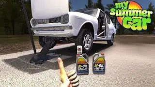 My Summer Car ЗАМЕНА МАСЛА! ЧТО СТАЛО С МАСЛОМ ПОСЛЕ 100КМ ПРОБЕГА??!