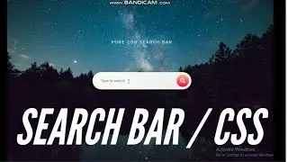 Search Bar | HTML AND CSS x VANILLA JAVASCRIPT