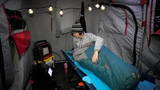 24 Hour Ice Camping on Thin Ice!