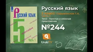 Упражнение №244 — Гдз по русскому языку 5 класс (Ладыженская) 2019 часть 1