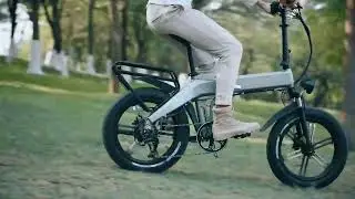 Folding Ebike, 750W Motor,30MPH 60Miles Range, 48V 15Ah Battery, with APP Control, Anti-Theft Alarm