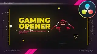 Gaming Opener Intro ★ DaVinci Resolve Templates ★